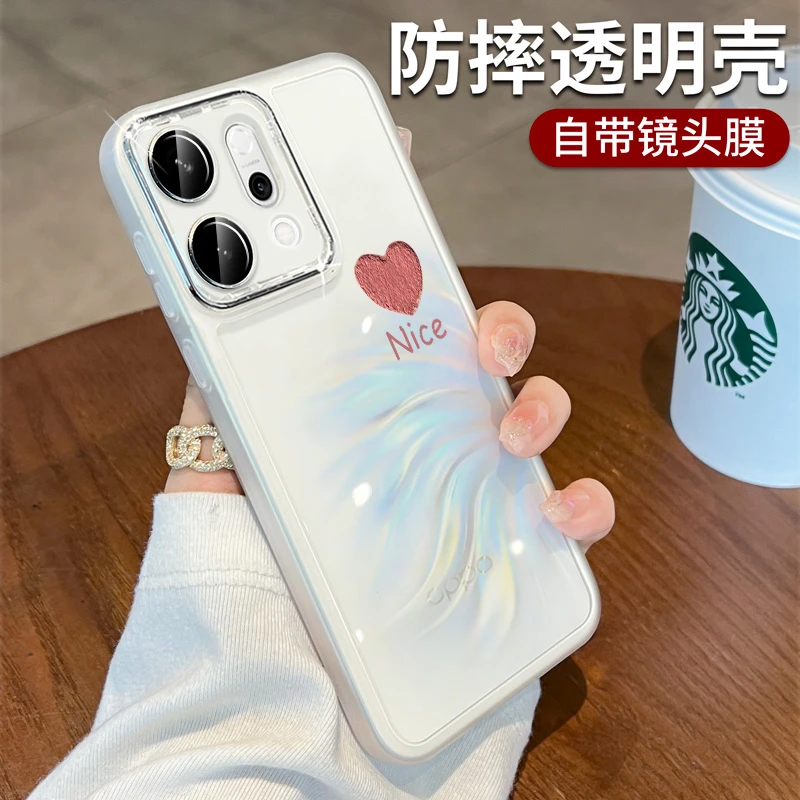 适用opporeno14手机壳新款reno14pro透明全包oppo带镜头膜13硅胶