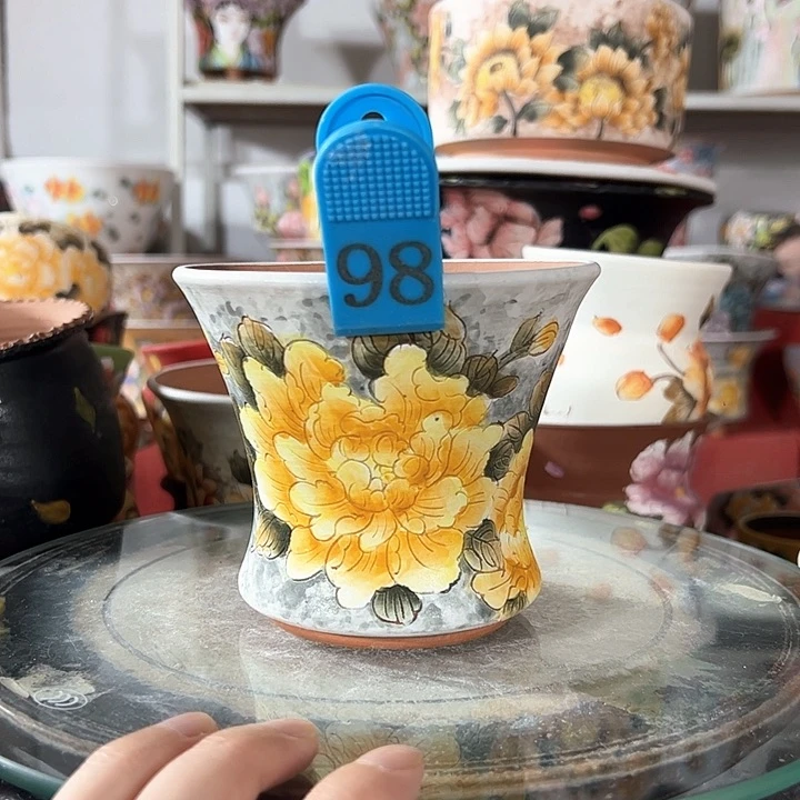 景德镇手绘花盆幸运花盆