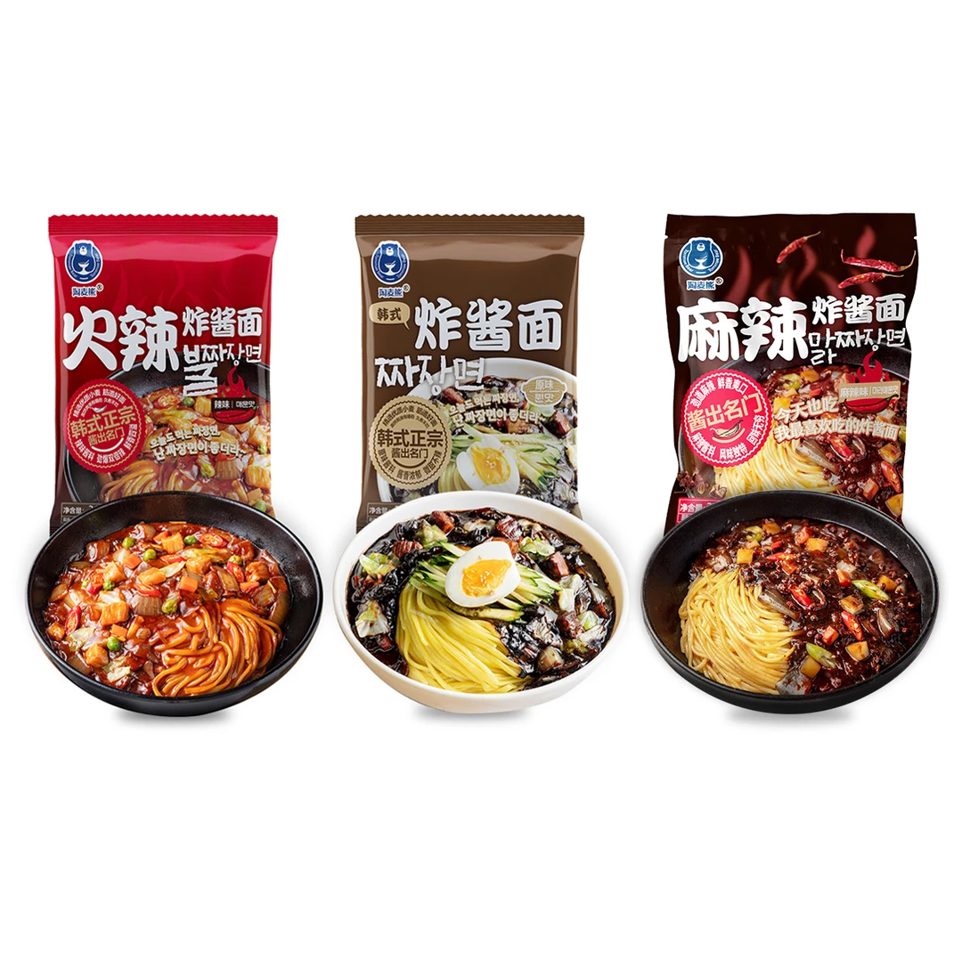 淘麦熊韩式炸酱面酱料浓郁筋道好面多种口味包邮 315g*3袋