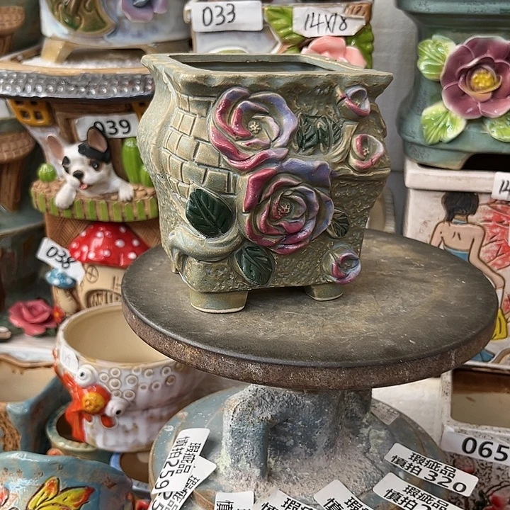 粗陶材质多肉花盆