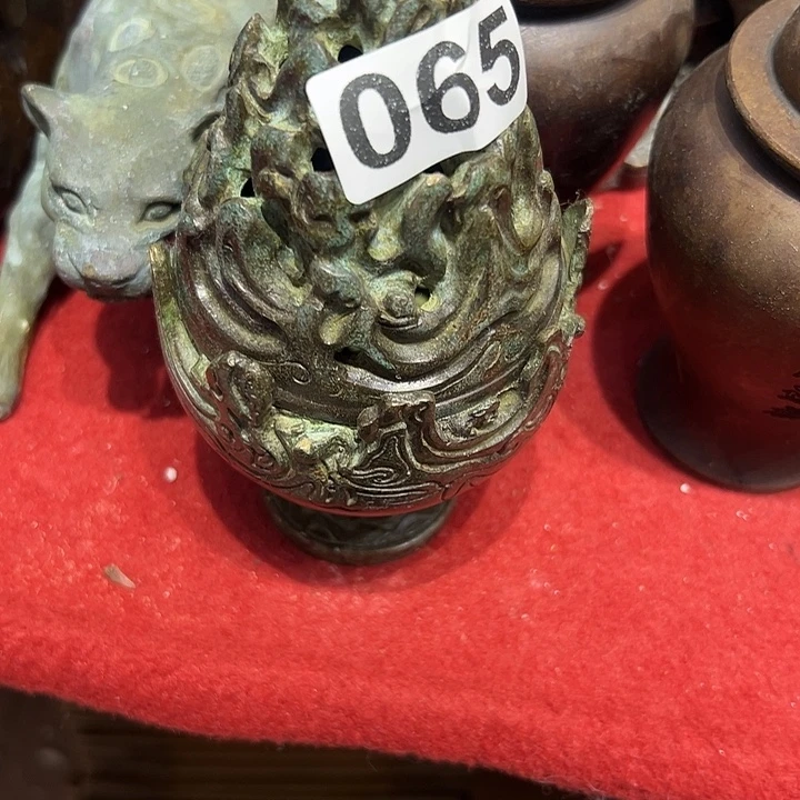 济***训黄铜摆件，文房摆件