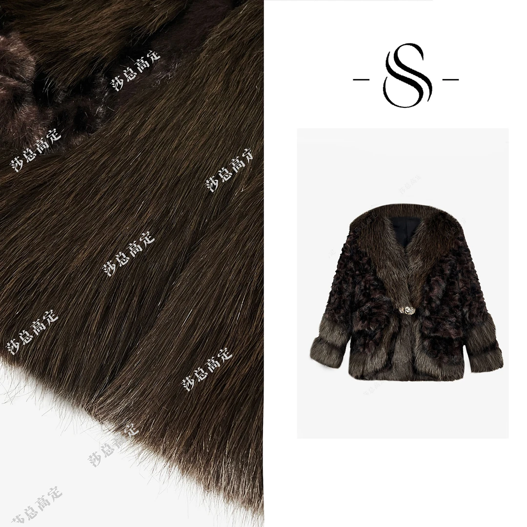 【莎总专属】冬季欧货重工加厚洋气中长宽显瘦减龄毛外套女D0027