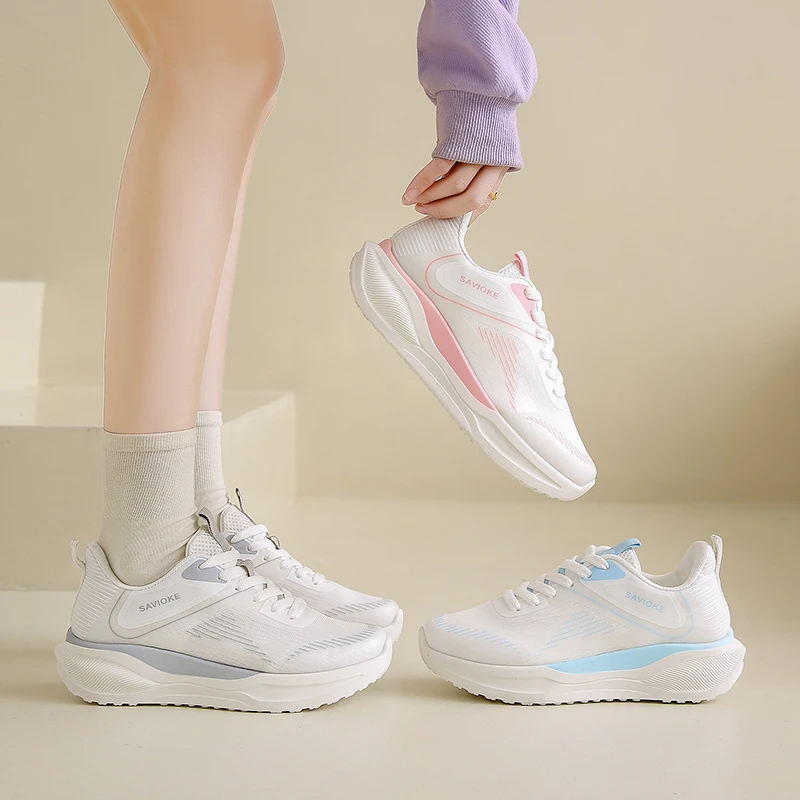 春季软底飞织运动鞋女2025新款时尚百搭韩版休闲鞋防滑透气跑步鞋