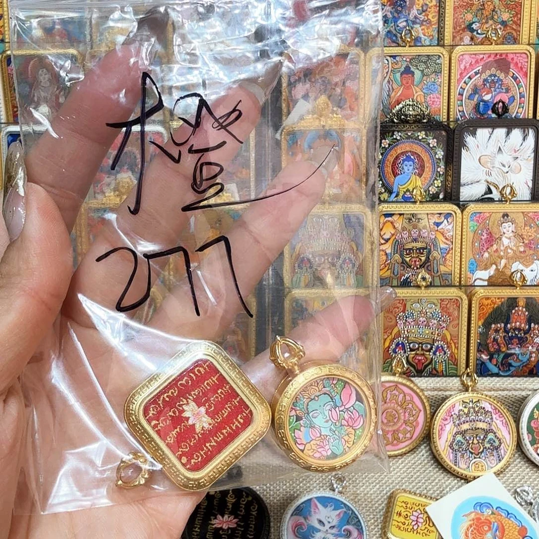 吊坠热贡纯手绘唐卡非遗文化