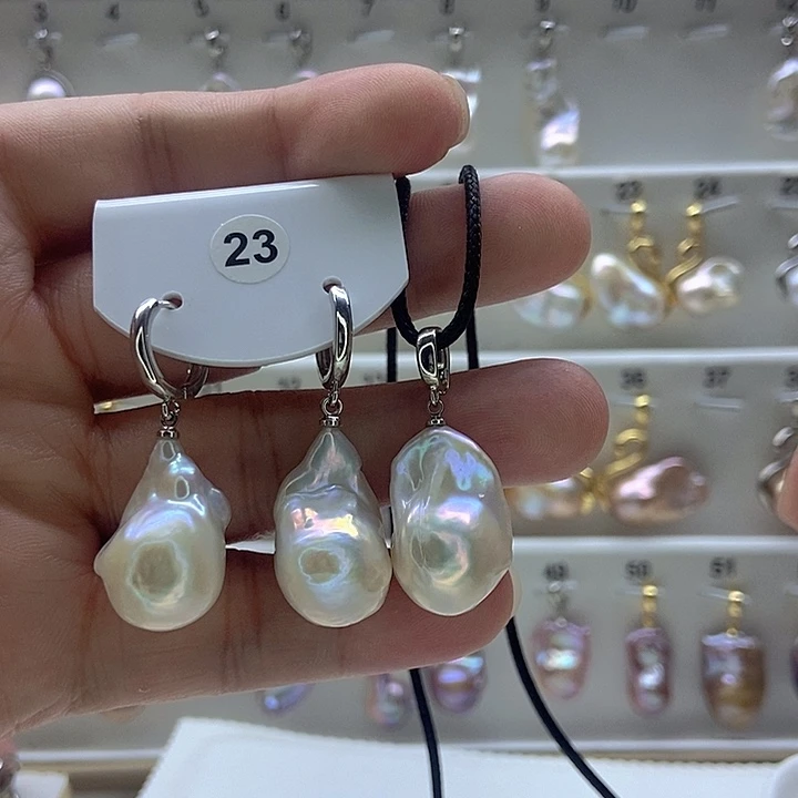 安***心颈饰银S925镶嵌淡水珍珠23