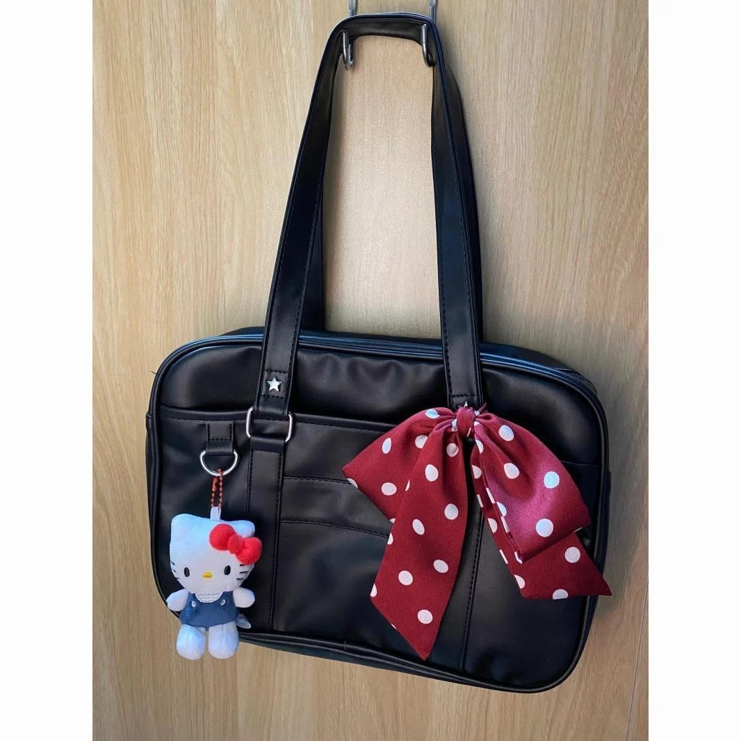 日系jk制服包女2025新款大容量二次元手提包时尚百搭黑色lolita