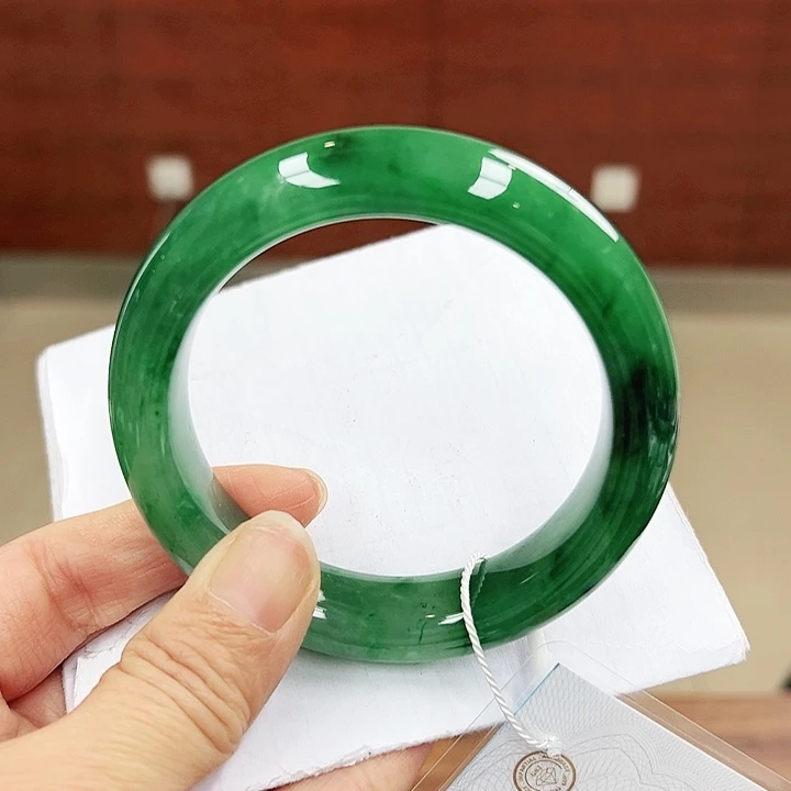 石英质玉（非洲翠）合金手镯