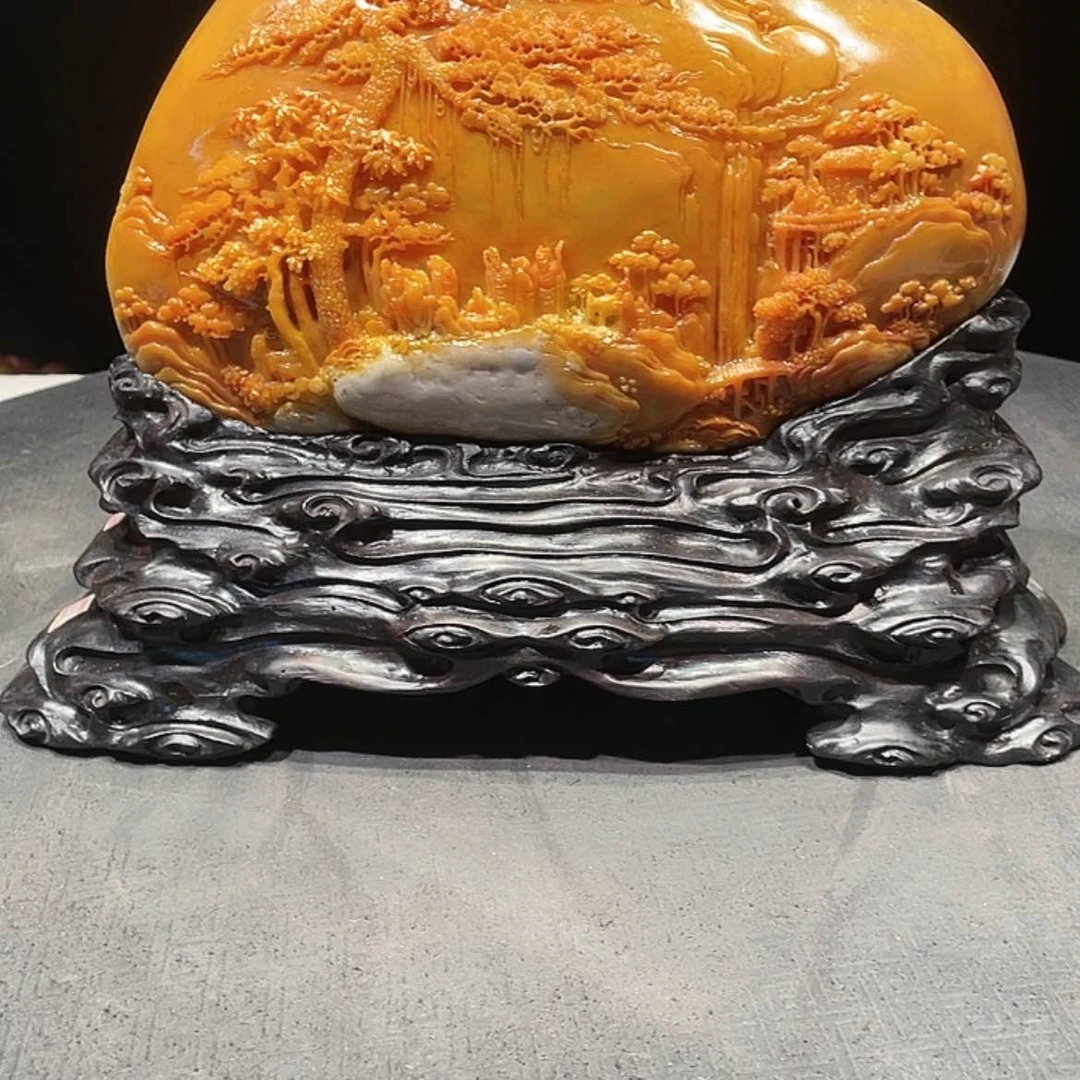 【闪购商品】寿山石抖****好山水画作品欣赏