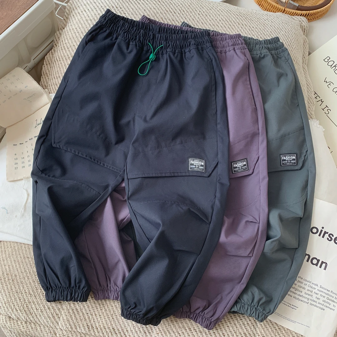 男童休闲裤春秋2025新款儿童工装裤儿童速干帅气休闲运动裤