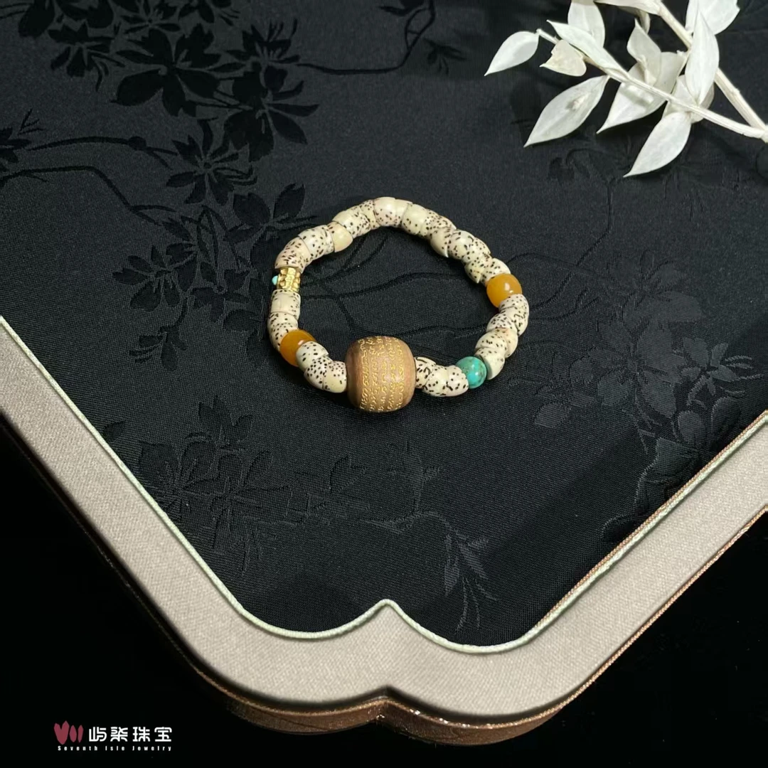 【要努力】F549 檀香木五条桶珠手串