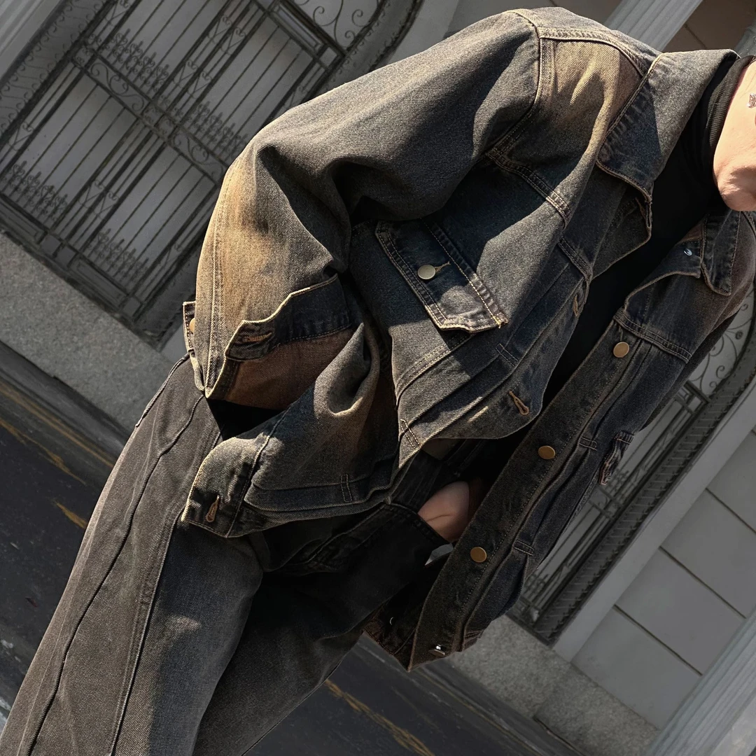 2025款水洗复古牛仔外套 高端时尚设计款
