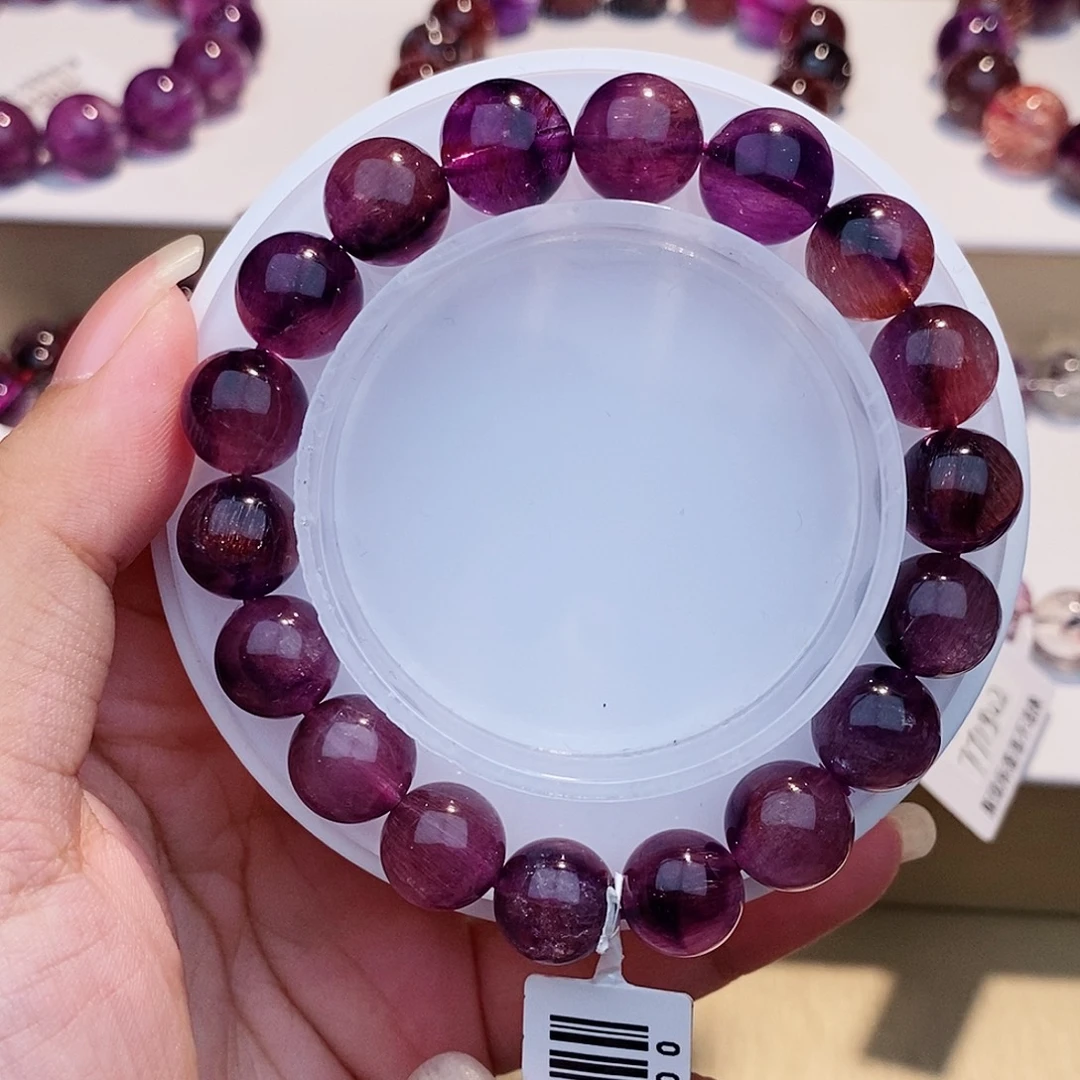 水晶未镶嵌手链紫橘超七10+