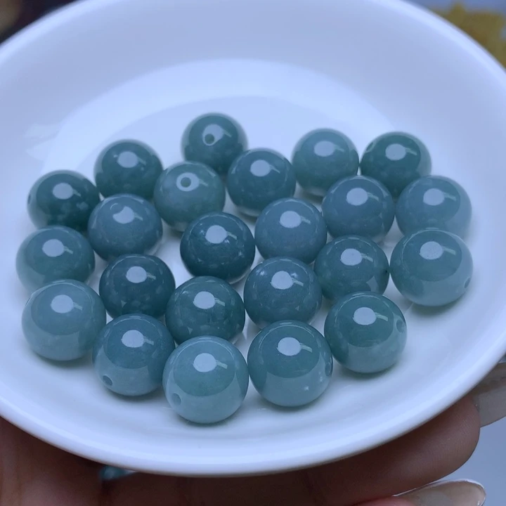 翡翠散珠卡12冰蓝水8个（手链拍两单）