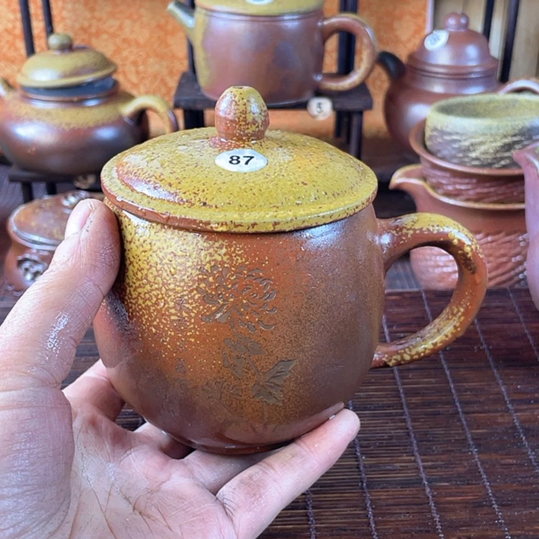 【闪购商品】柴烧盖杯350毫升左右