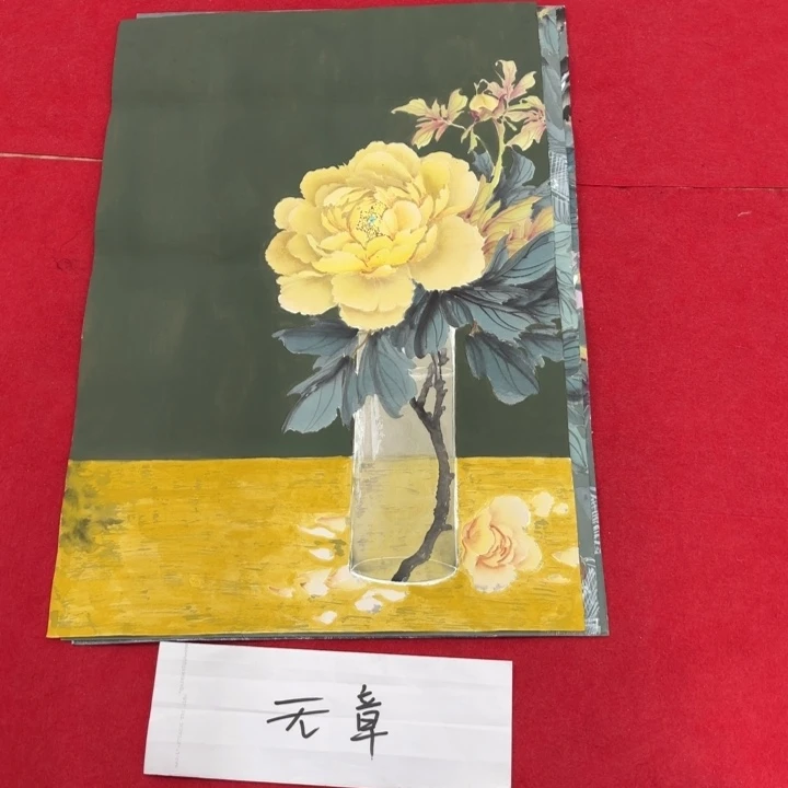 国画花鸟等图案为主的