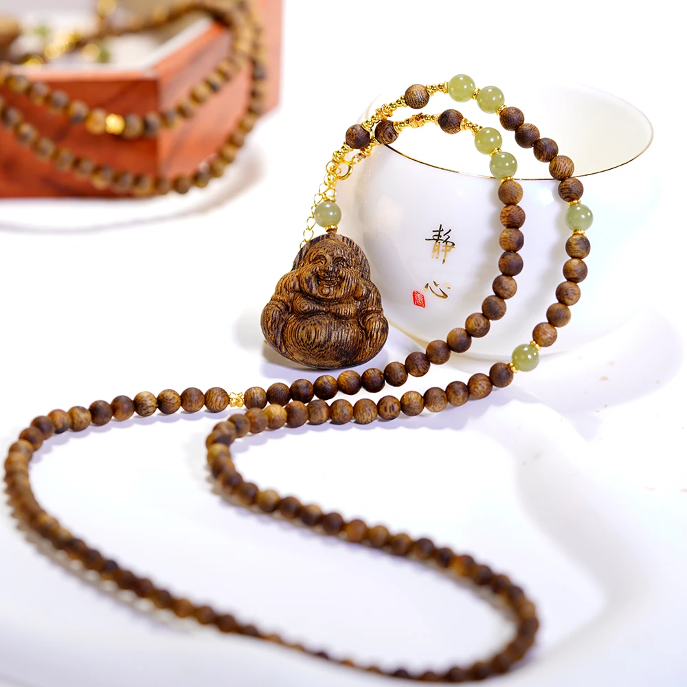 宝梵陀棋楠（俗称沉香）佛公吊坠5531