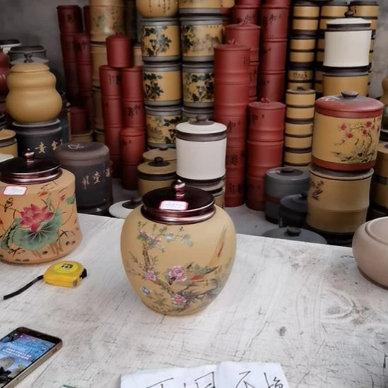 紫砂茶叶罐一斤装吸力罐9796