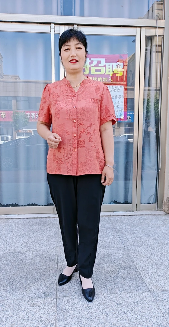夏季新款宽松透气显瘦国风开衫短袖