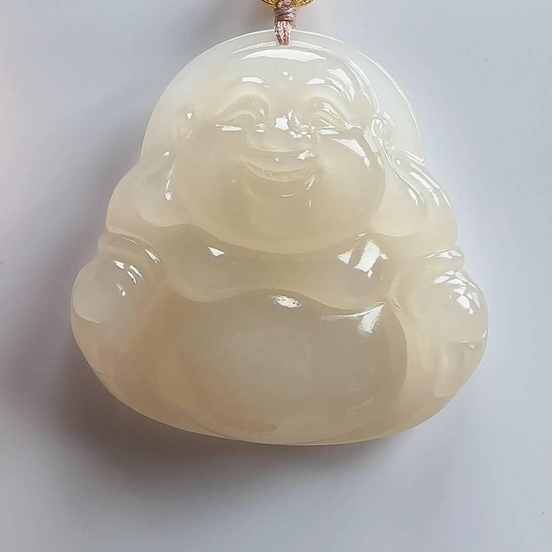 和田玉18K金镶嵌颈饰45