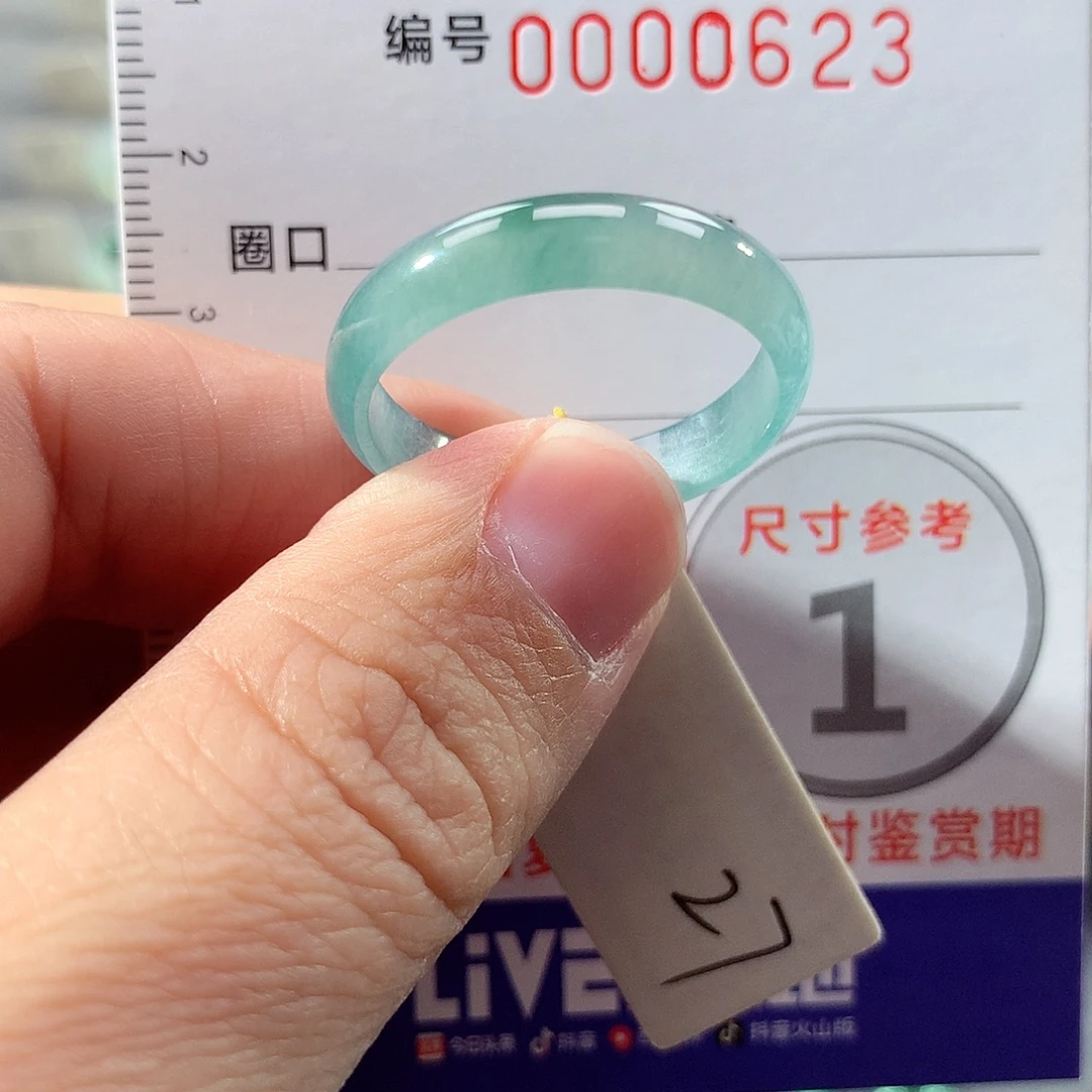翡翠未镶嵌戒指27号