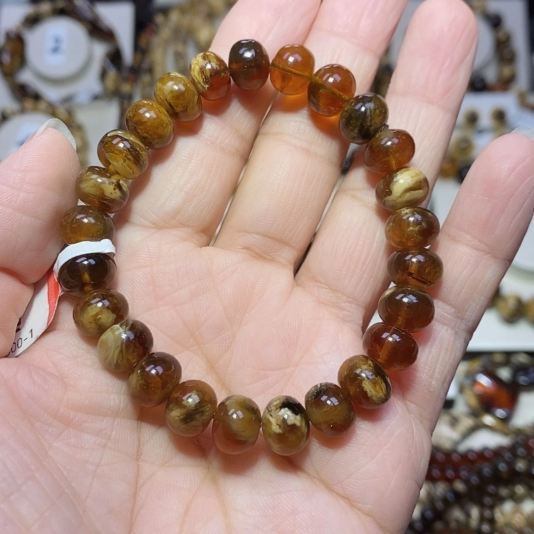 琥珀未镶嵌裸石蜜蜡大9mm