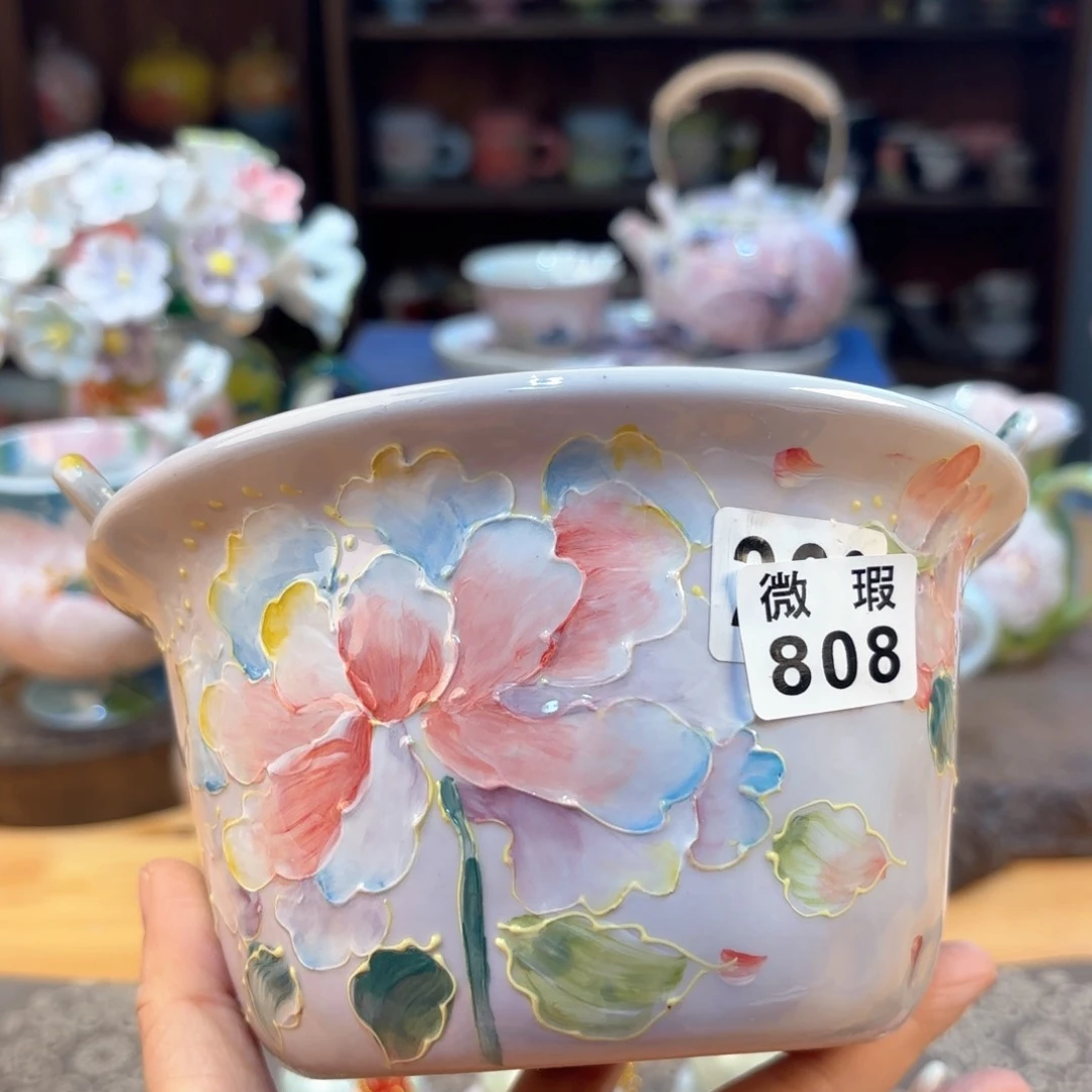 景德镇手绘高温釉下彩陶瓷茶具