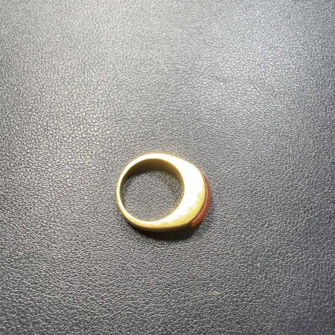 香***孩南红玛瑙未镶嵌男戒18圈口