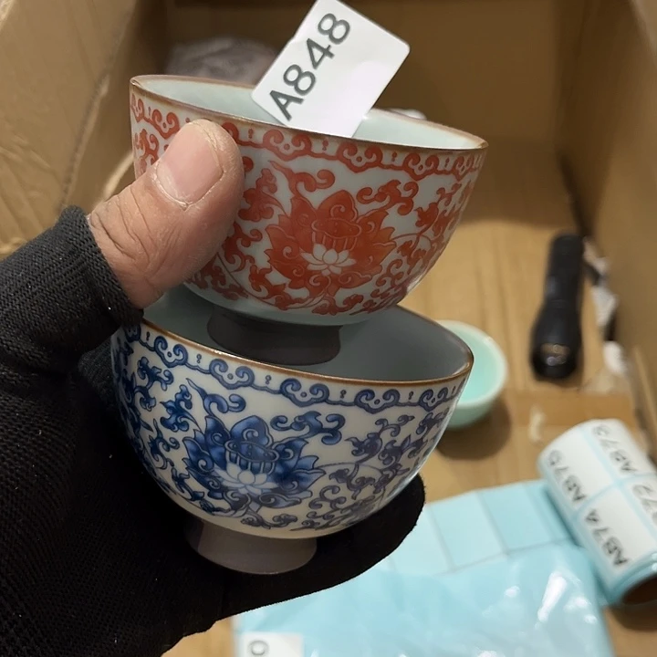 瓷片茶摆件工艺品摆件666