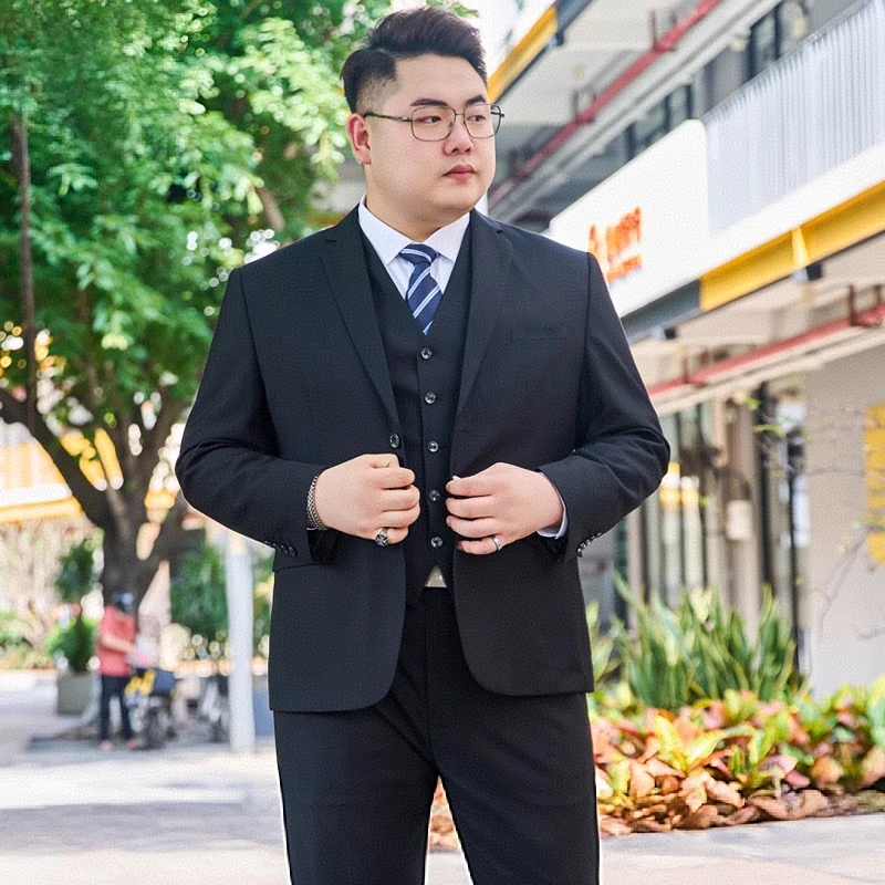 男士商务正装西服结婚套装加大加肥西装西服套装男婚礼