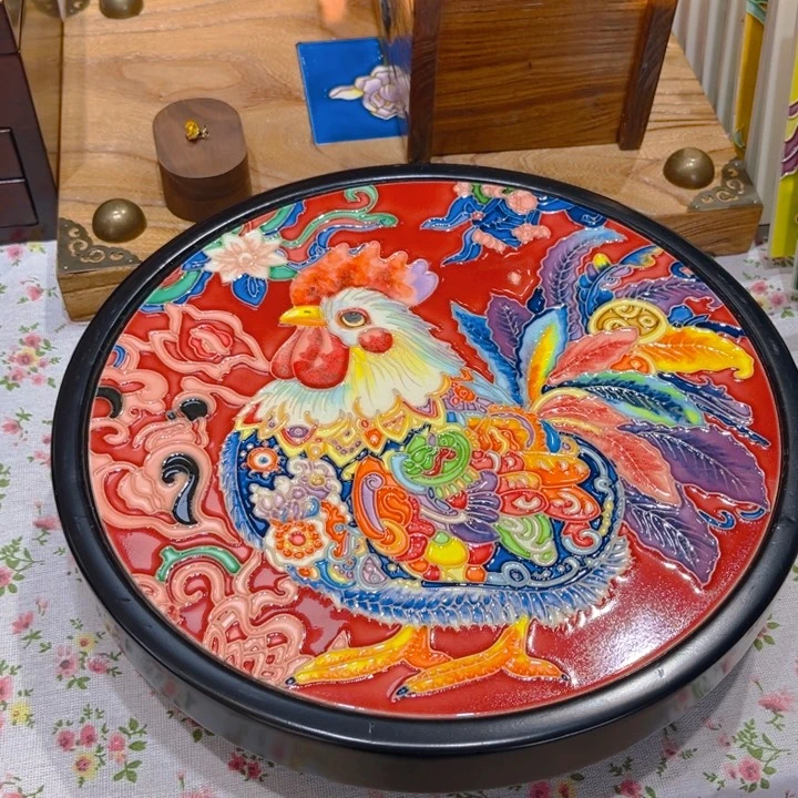 陶瓷瓷板画艺术作品转盘