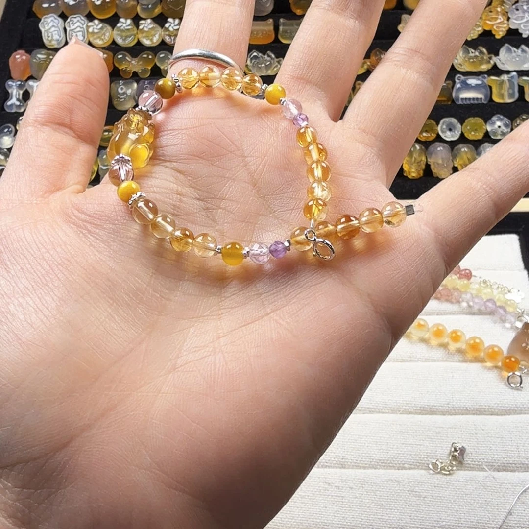 玛瑙/玉髓手镯合金٩****❤