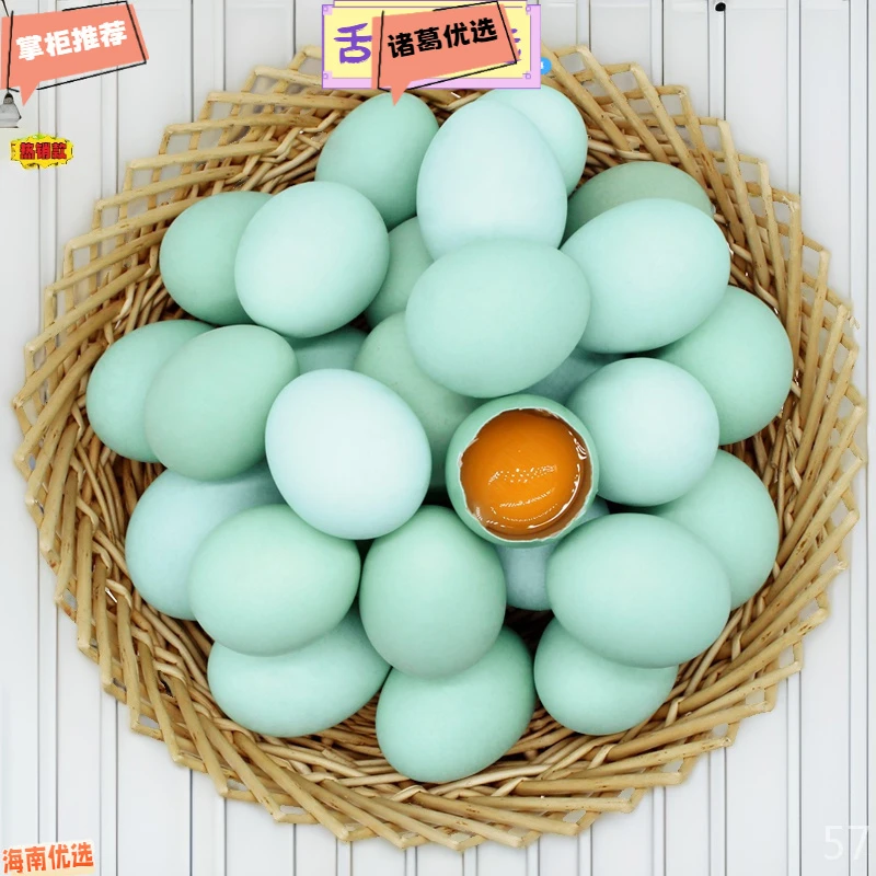 破损包赔⒑枚乌鸡蛋高山农家现捡现发健康营养美味绿壳土鸡蛋散养