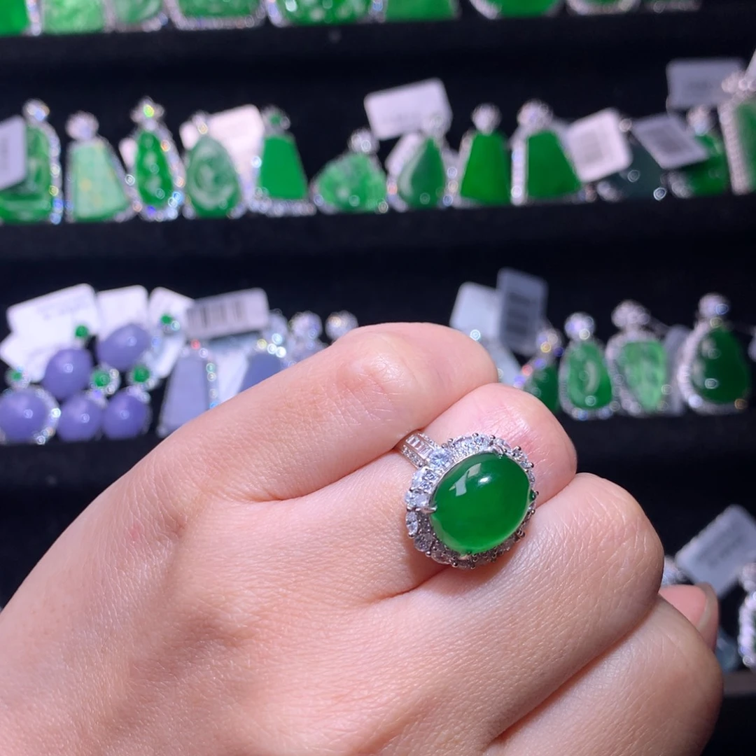 【闪购商品】银S925镶嵌翡翠耳饰