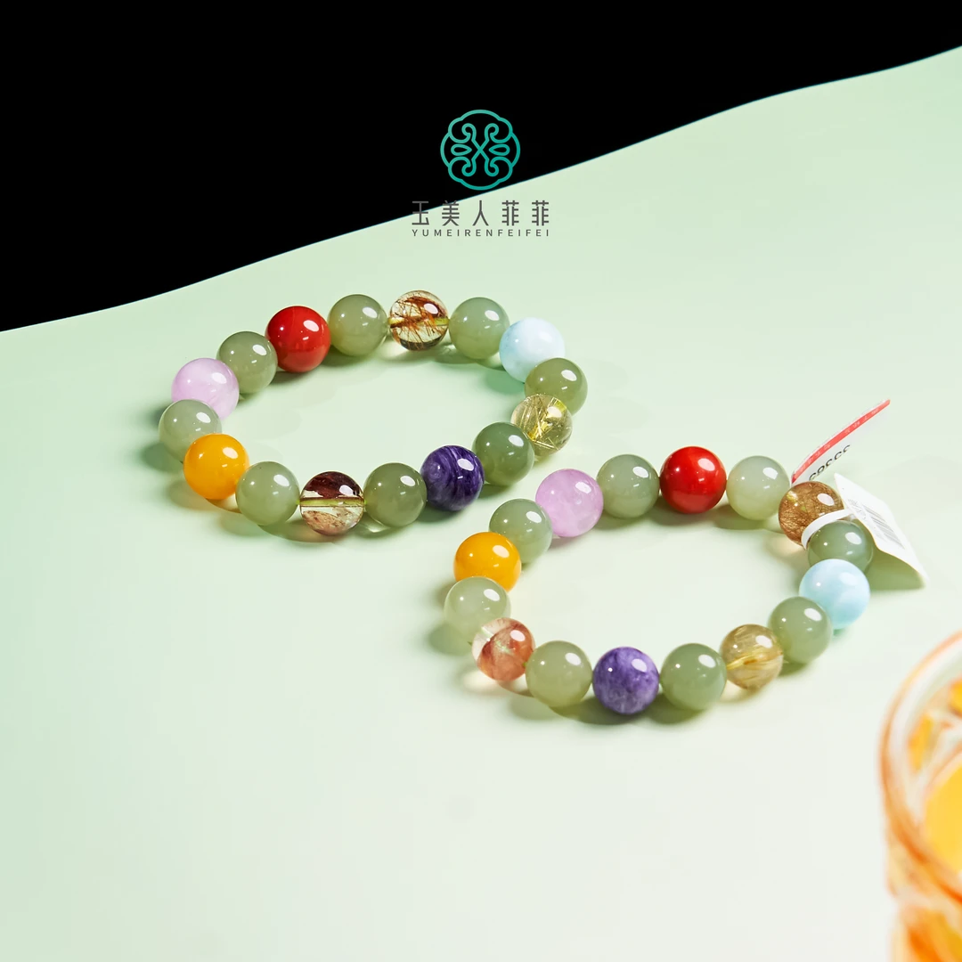 石惑珠宝·和田玉多宝圆珠约12mm手串-多样性发一