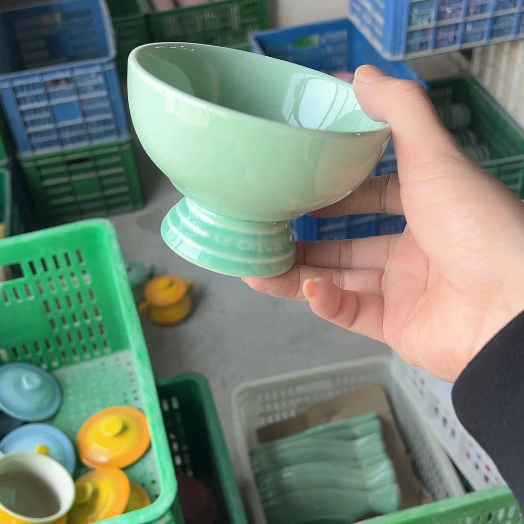 陶瓷 微 冰淇淋杯 青羽色