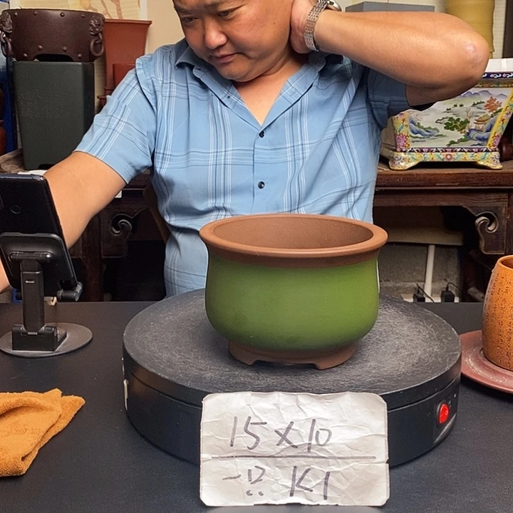 紫砂花盆货号一只KK1