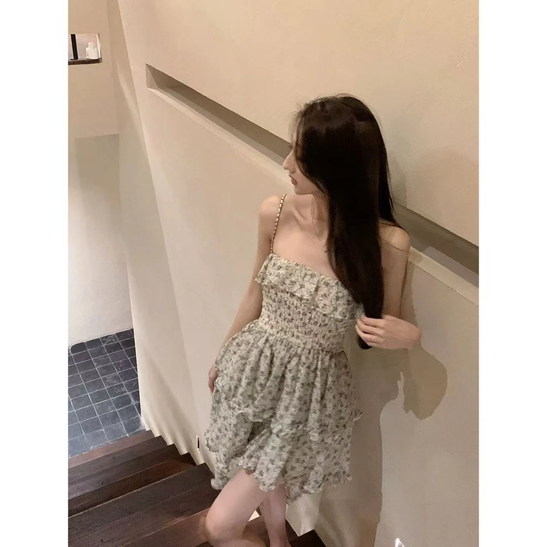 徐秋阳  油画少女  春季新款百搭时尚休闲显瘦显白裙子9786