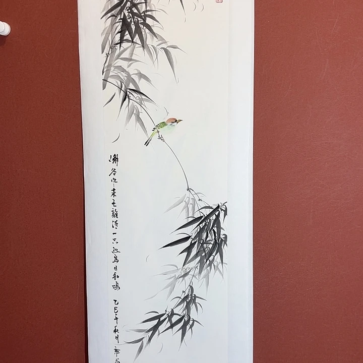 国画听兰老师花鸟