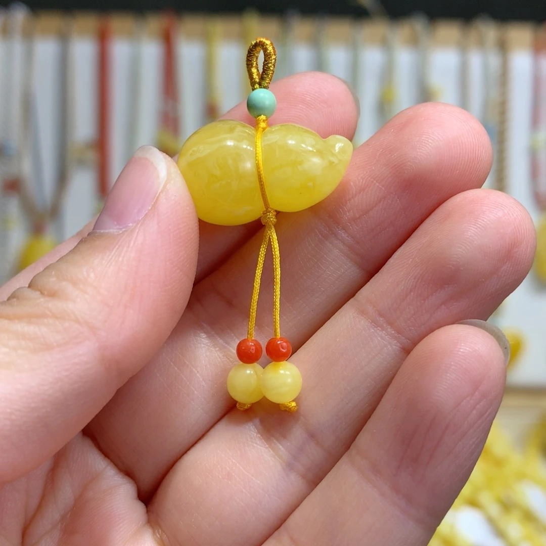 蜜蜡未镶嵌裸石葫芦