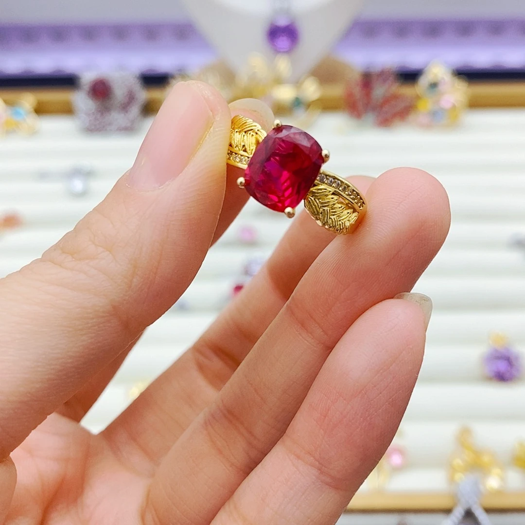 未镶嵌戒指红宝石