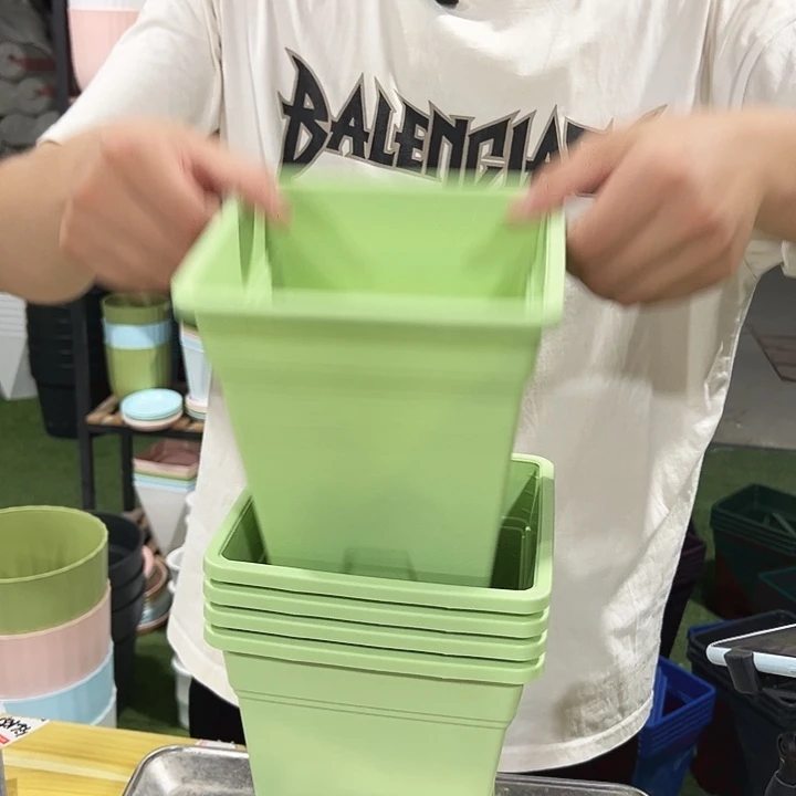正品方盆口16高18果绿色5支带托