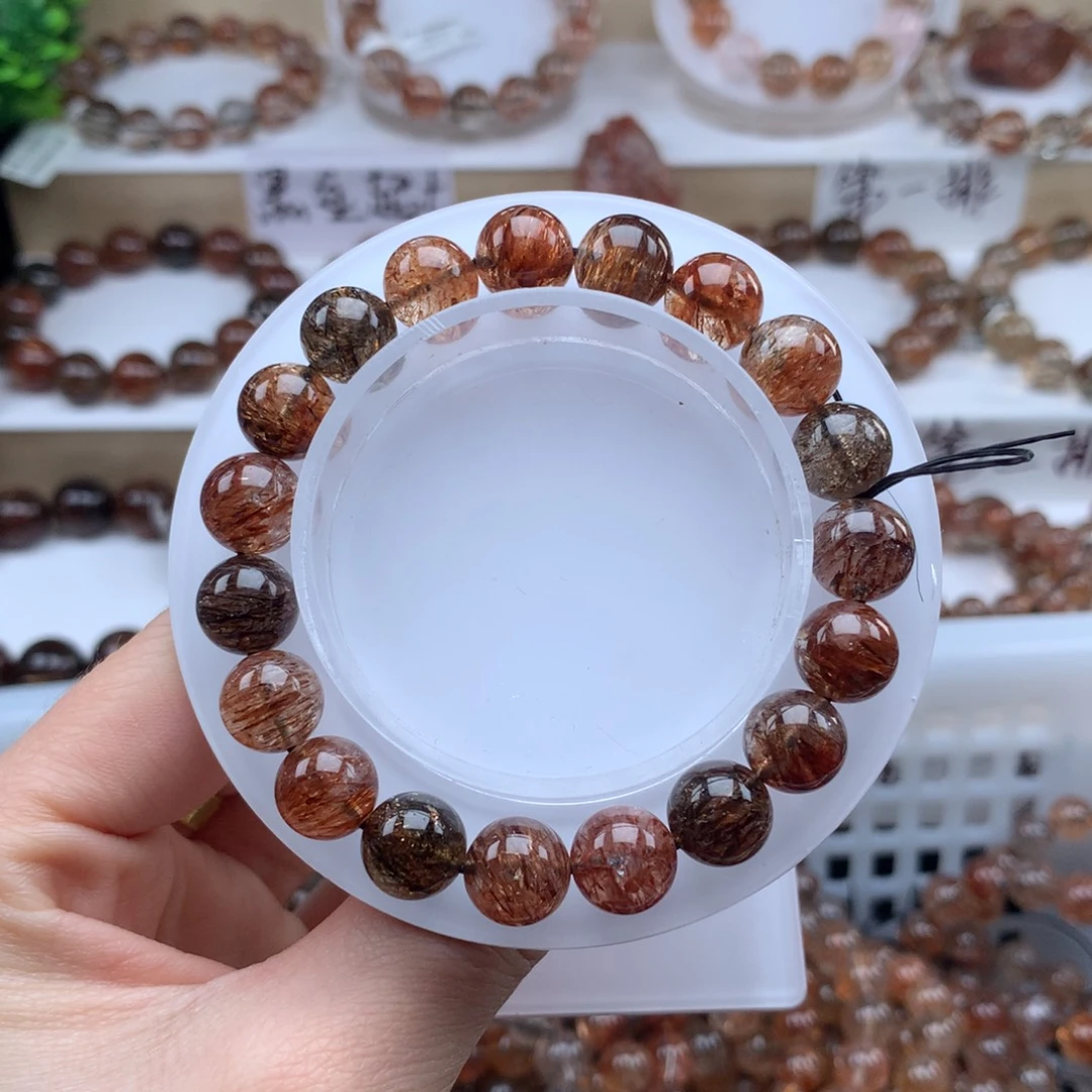 未镶嵌水晶手串黑金超七多样性发其一