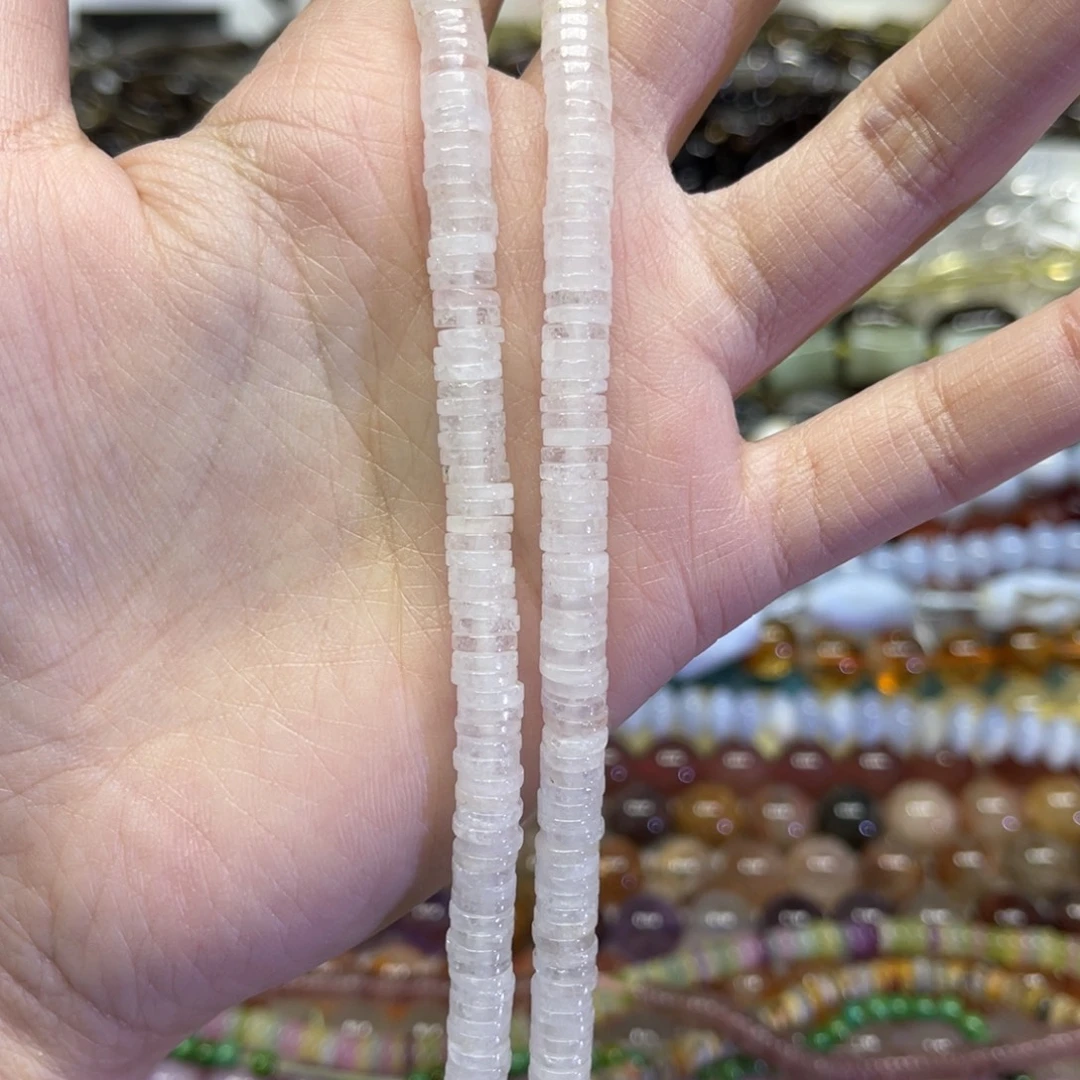 玛瑙/玉髓散珠天然白水晶卡6➕长条38厘米