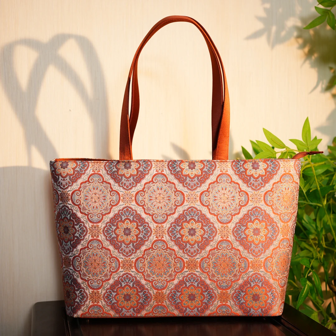 【西楼锦华大号托特包】SDJL非遗宋锦 尺寸41*27*12cm