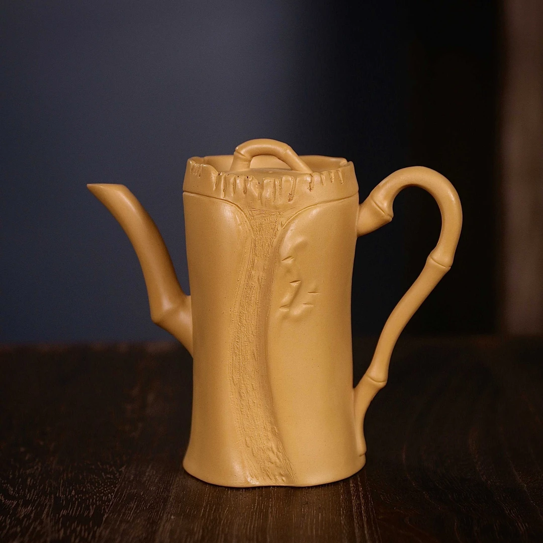 原矿段泥竹节凤鸣壶大容量中式纯手工茶壶家用复古大号紫砂壶S