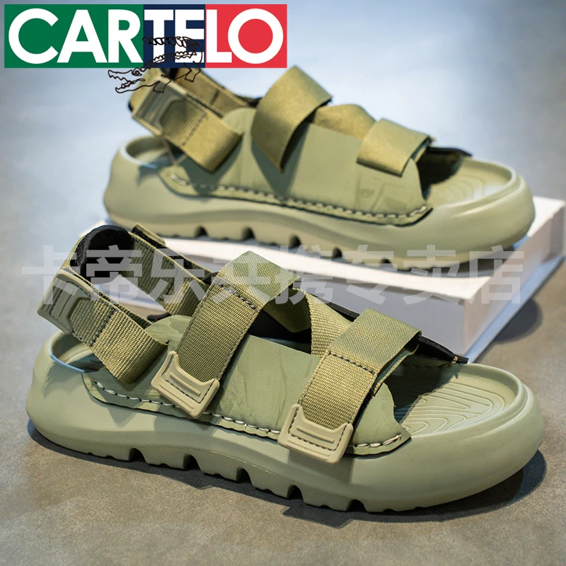 卡帝乐鳄鱼凉鞋男款2025夏季爆款户外两穿开车沙滩鞋轻便软底凉拖