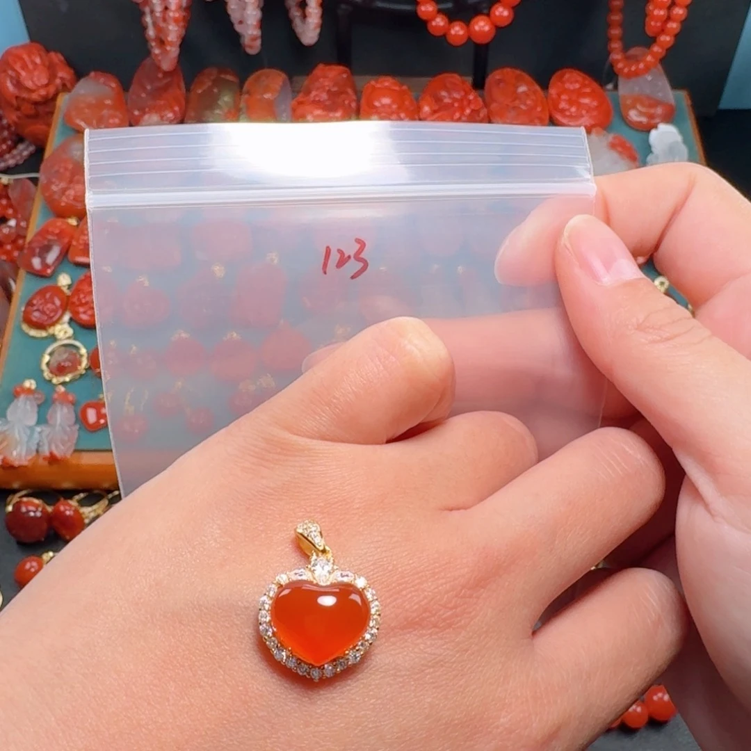 南红玛瑙南红银S925镶嵌