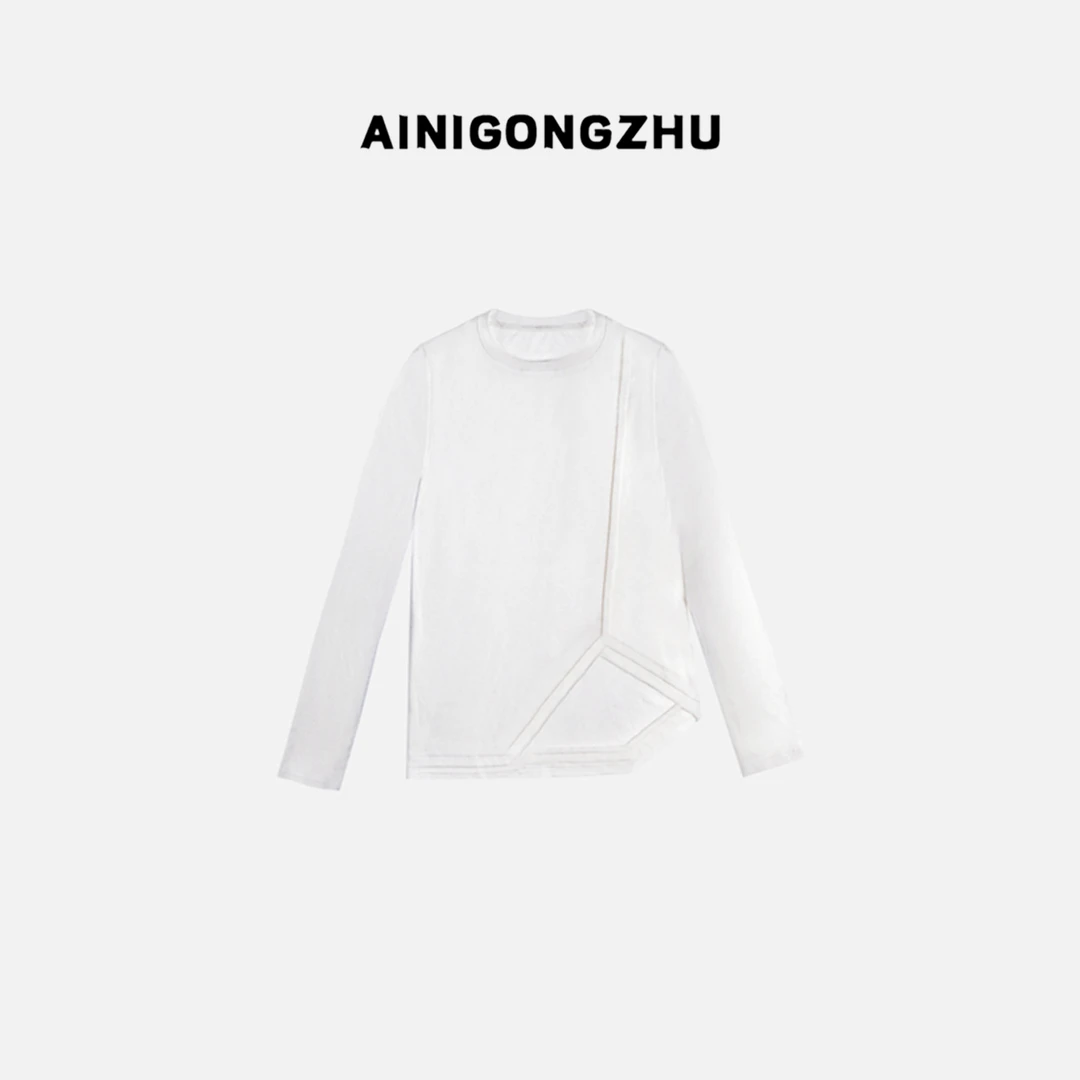 AINIGONGZHU/艾妮公主2025秋季新款女装短款打底衫AN24103