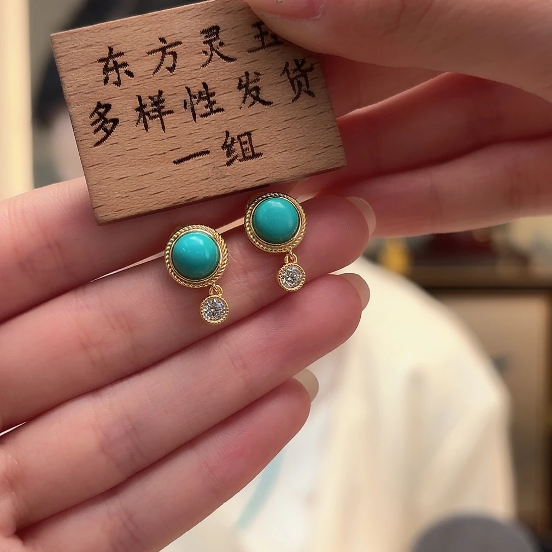 绿松石银S925镶嵌颈饰