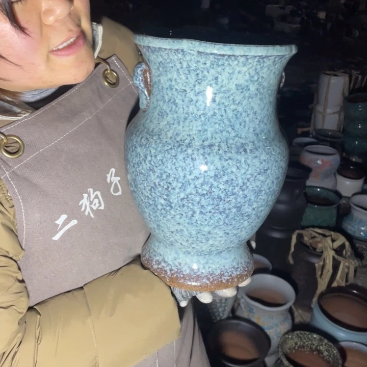 紫砂花盆口20高30正品正品